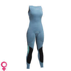 Gul Mujeres Código Zero 1 Mm Bs Long Jane Wetsuit - Peltre / Azul