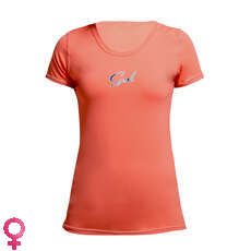 Gul Manga Corta De Las Mujeres T-Fit Camisa De Lycra - Coral Gul Manga Corta De Las Mujeres T-Fit Camisa De Lycra - Coral