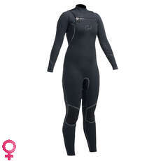 Gul Mujeres Viper 4/3 Blindstitched Pecho Zip Traje - Negro