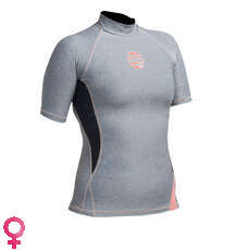 Gul Womens Swami F / L Manga Corta Rashguard - Marl / Negro Gul Womens Swami F / L Manga Corta Rashguard - Marl / Negro