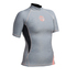 Gul Womens Swami F / L Manga Corta Rashguard - Marl / Negro