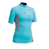 Gul Womens Swami F / L Manga Corta Rashguard - Turquesa / Marl