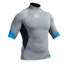 Gul Xola Flatlock Manga Corta Rashguard - Marl / Negro