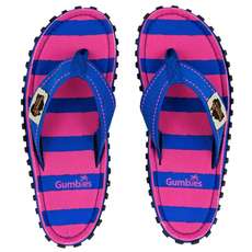 Chanclas Para Mujer Gumbies Islander Canvas - Blue & Pink Stripe Chanclas Para Mujer Gumbies Islander Canvas - Blue & Pink Stripe