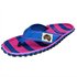 Chanclas Para Mujer Gumbies Islander Canvas - Blue & Pink Stripe