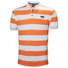 Polo Helly Hansen Marstrand - Blaze Orange Stripe