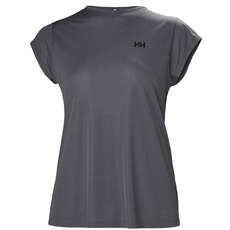 Camiseta De Carreras Para Mujer Helly Hansen Hp - Azul Grafito Camiseta De Carreras Para Mujer Helly Hansen Hp - Azul Grafito