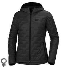 Chaqueta Aislante Con Capucha Lifaloft Helly Hansen Para Mujer - Negro Mate