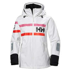Chaqueta Helly Hansen Para Mujer Salt Power - Blanco Naranja