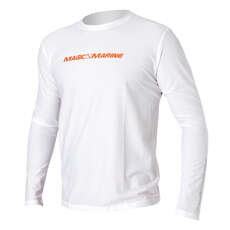 Marine Magic Cube De Secado R?pido De La Manga Larga Jersey - Blanco Marine Magic Cube De Secado R?pido De La Manga Larga Jersey - Blanco