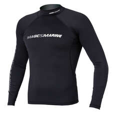 Marine Magic Cube Rash Chaleco / Guardia Hombres De Manga Larga - Negro Marine Magic Cube Rash Chaleco / Guardia Hombres De Manga Larga - Negro