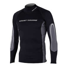 Magic Marine Metalite De Manga Larga Chaleco Racing - Negro / Gris