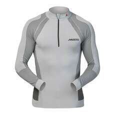 Musto Activa Capa Base Zip Neck Top - Platinum