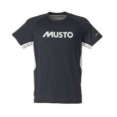 Musto Esencial Evolución Uv De Secado Rápido Camiseta - Carbon / Platinum