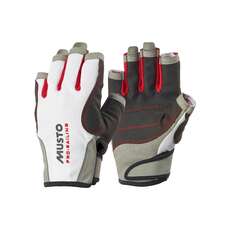 Musto Vela Esencial Dedo Guantes Cortos - Blanco Musto Vela Esencial Dedo Guantes Cortos - Blanco