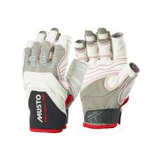 Musto Evolución Vela Dedo Guantes Cortos - Blanco