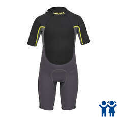 Musto Juvenil Campeonato De Shorty Traje - Gris Oscuro / Negro