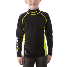Campeonato Juvenil Musto Bloqueador Solar De Manga Larga Rash Guard - Negro