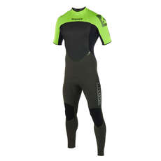 Mystic Brand - Traje Corto Para Pantalón Corto Con Cremallera Plana De 3/2 Mm - Verde Azulado