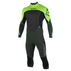 Mystic Brand - Traje De Baño De Manga Larga Con Cremallera Larga De 3/2 Mm - Verde Azulado
