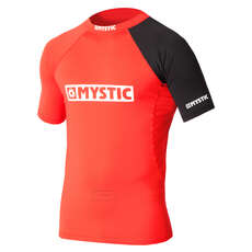 Mystic Chest Logo Rash Chaleco De Manga Corta - Rojo Mystic Chest Logo Rash Chaleco De Manga Corta - Rojo