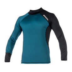Mystic Crossfire Longsleeve Rash Vest - Verde Azulado Mystic Crossfire Longsleeve Rash Vest - Verde Azulado