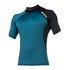 Mystic Crossfire Shortsleeve Rash Vest - Verde Azulado