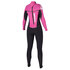 Mystic Para Mujer De La Diva 4/3 Volver-Zip Traje - Negro / Rosa