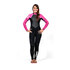 Mystic Para Mujer De La Diva 4/3 Volver-Zip Traje - Negro / Rosa