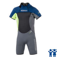 Mystic Junior Star 3 / 2Mm Back-Zip Flatlock Shorty Wetsuit - Azul Marino Mystic Junior Star 3 / 2Mm Back-Zip Flatlock Shorty Wetsuit - Azul Marino