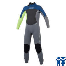 Mystic Junior Star 3 / 2Mm Back-Zip Flatlock Wetsuit - Azul Marino Mystic Junior Star 3 / 2Mm Back-Zip Flatlock Wetsuit - Azul Marino