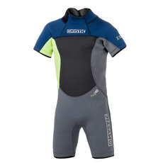 Mystic Kids Star - Traje De Baño Shorty Con Cremallera En La Espalda Y Cremallera Trasera - Azul Marino