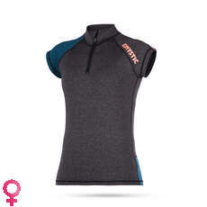 Mystic Para Mujer De La Diva De La Manga Del Cortocircuito Del Chaleco Rash - Teal Mystic Para Mujer De La Diva De La Manga Del Cortocircuito Del Chaleco Rash - Teal