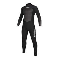 Traje De Neopreno Completo Mystic Majestic 4 / 3Mm Con Cremallera Trasera - Negro