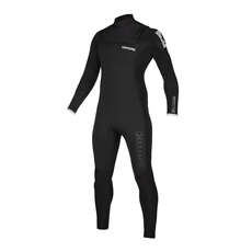 Traje De Neopreno Completo Mystic Majestic 4 / 3Mm Con Cremallera Frontal - Negro