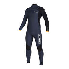 Traje De Neopreno Completo Mystic Majestic 4 / 3Mm Con Cremallera Frontal - Azul Marino Traje De Neopreno Completo Mystic Majestic 4 / 3Mm Con Cremallera Frontal - Azul Marino