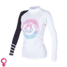 Mystic Maor?es Manga Larga Para Mujer Camisa De Lycra 2014 - Blanco