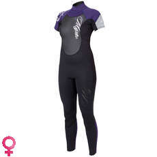 Mystic Para Mujer De La Estrella 3/2 Shortarm Kitesurf Traje 2014 - Blk / Pur
