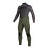 Traje De Neopreno Completo Mystic Star 4 / 3Mm Con Cremallera Trasera - Gris Verde