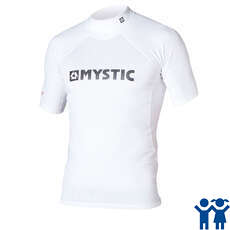 Mystic Estrella Juvenil De Manga Corta Camisa De Lycra - Blanco