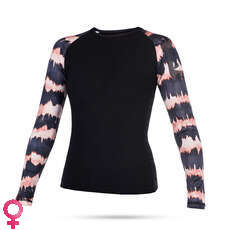 Mystic Sup Deslumbrado Mujeres De Manga Larga Rash Chaleco - Rosa Mystic Sup Deslumbrado Mujeres De Manga Larga Rash Chaleco - Rosa