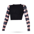 Mystic Sup Deslumbrado Mujer De Manga Larga Rash Chaleco Croptop - Rosa