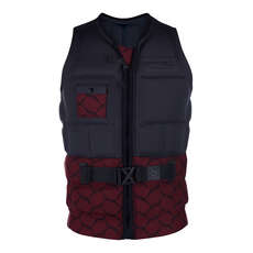 Mystic Suprem Front-Zip Wake Impact Vest - Rojo Oscuro