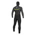 Traje De Neopreno Mystic Voltt Con Capucha 6/4 / 3Mm Con Cremallera Completa - Negro