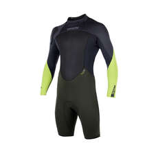 Mystic Star 3/2 B-Zip Flatlock Longarm Shorty Wetsuit - Ejército Mystic Star 3/2 B-Zip Flatlock Longarm Shorty Wetsuit - Ejército