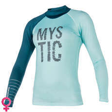 Mystic Women Dutchess Longsleeve Rash Vest - Verde Azulado
