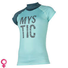 Mystic Women Dutchess Shortsleeve Rash Vest - Verde Azulado