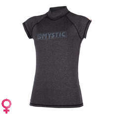Mystic Women Star Shortsleeve Rash Vest - Negro