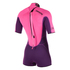 Mystic Para Mujer Marca 3/2 Mm Bzip Flatlock Shorty Wetsuit - Púrpura