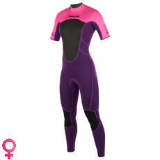 Traje De Neopreno Para Mujer Mystic Marca 3 / 2Mm Shortarm Back-Zip - Púrpura Traje De Neopreno Para Mujer Mystic Marca 3 / 2Mm Shortarm Back-Zip - Púrpura